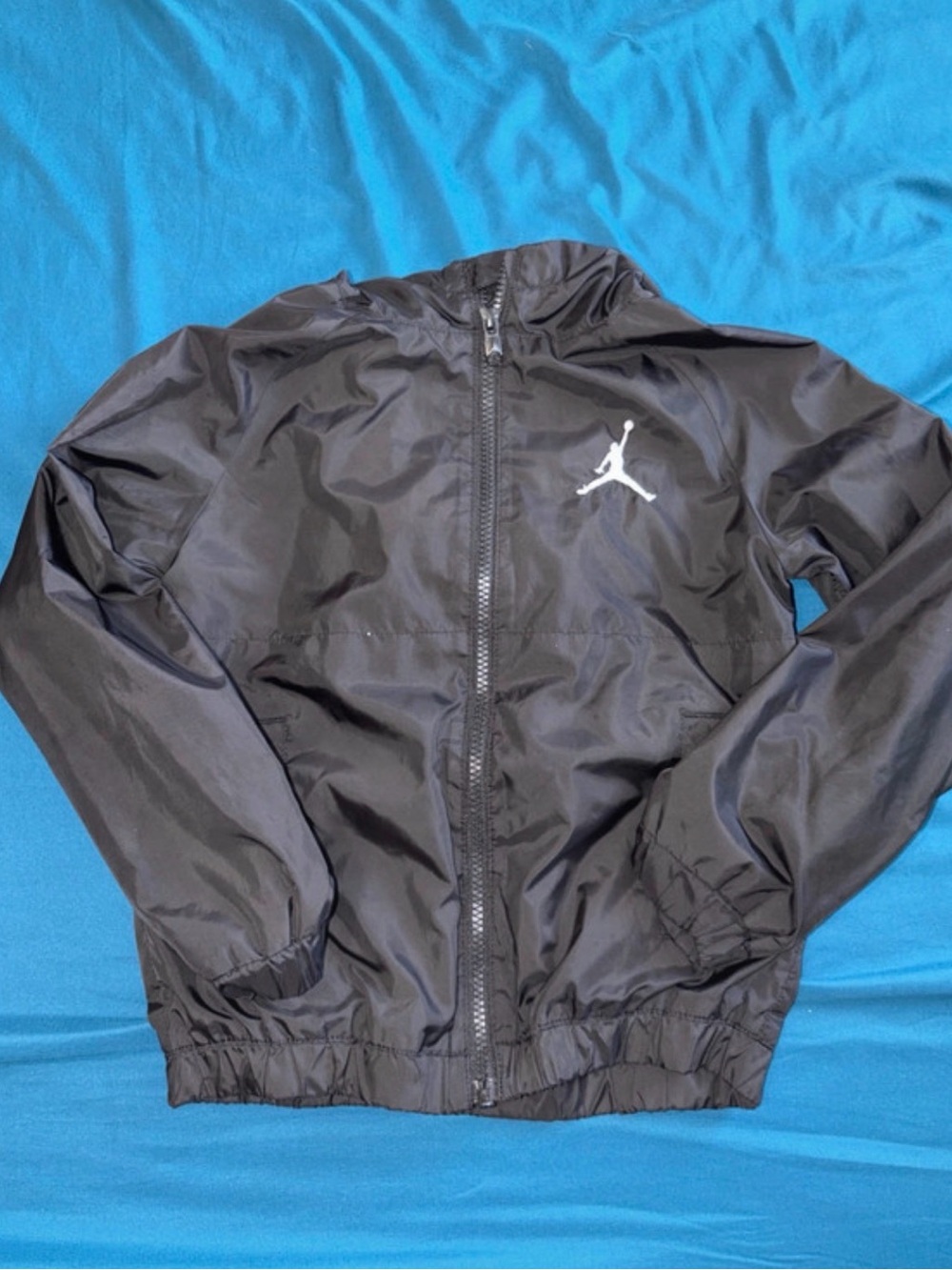 Jordan Black Windbreaker Jacket with White Jumpman Logo
